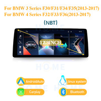 Sistema Multimedia para Automóvil con Pantalla Central de 12.3 Pulgadas para BMW Serie 3/4 F30 F31 F32 F33 F34 F35 F36 2013-2018, Carplay, Navegación GPS, Android Auto