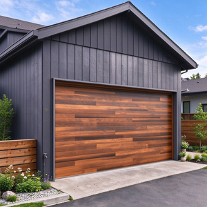 <span class=keywords><strong>Porte</strong></span> <span class=keywords><strong>de</strong></span> <span class=keywords><strong>garage</strong></span> <span class=keywords><strong>sectionnelle</strong></span> électrique haut <span class=keywords><strong>de</strong></span> gamme JY Modern Home Design pour villa, couleur chêne <span class=keywords><strong>doré</strong></span>, acier isolé, personnalisable - Product Image 1