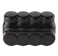 Conectores de Cable Eléctrico Negros UL QMS-S500-4, Conectores Multi-Tap Aislados, Terminales LUG de Entrada de un Solo Lado, UL y No UL
