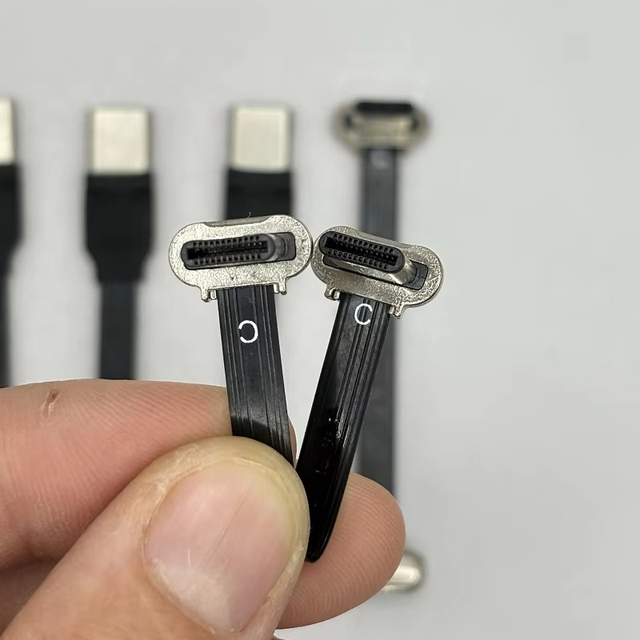 TYPE C 2.0 Version Ultra Slim FPC Flexible USB C Cable Wireless Charging 90 Degree Type C Male to Female  Male 180 Degree FPV