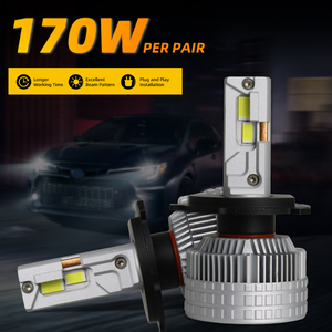 Bán Buôn 170W 17000lm 6500K H11 9005 9006 9012h7 LED Đèn Pha Bóng Đèn Chất Lượng Cao Siêu Hiệu ứng Chống Thấm Nước Thương Hiệu Mới - Product Image 3