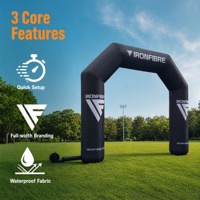 Arche gonflable de départ et d'arrivée pour marathon |   Arche d'entrée pour courses en plein air, pour événements sportifs et publicité, 6-8 pieds de haut, avec ventilateur intégré, facile à monter