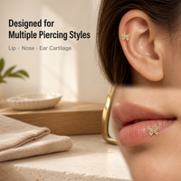 ZUOLA Bijoux de Piercing Corporel en Gros Plaqué Or 18K CZ 5A Hypoallergénique Cartilage Nez Lèvre Fournisseur en Gros