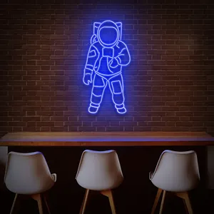 Koncept Dropshipping 36 letreiro de néon personalizado LED para astronautas, letreiro eletrônico publicitário de néon LED
