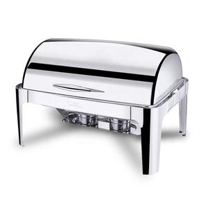 9L sang trọng vàng CuộN đầu mạ thép không gỉ chafing món ăn cao cấp có thể nhìn thấy thủy tinh thực phẩm ấm hơn tự chọn nóng lên giữ thiết bị - Product Image 3