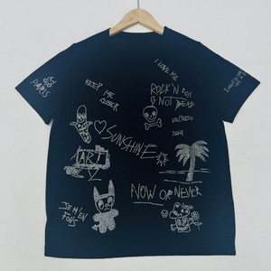 2025 Áo Thun Nữ Ngắn Tay dệt kim khoan nóng kiểu Âu Mỹ dáng rộng hợp thời trang mỏng hoạt hình đường phố cao phía trước Hàn Quốc - Product Image 6