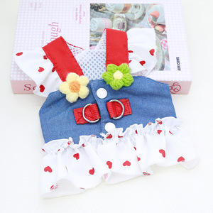 New Spring Summer Teddy <b>Bear</b> Skirt Floral Print Modern Polyester Dog Clothes Vest Wholesale Pet Accessories Jean Dog Dress - Product Image 4