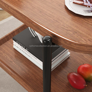 Mesa de centro de <span class=keywords><strong>Metal</strong></span> ligera y duradera al por mayor, mesa de aperitivos móvil para dormitorio con almacenamiento, mesa auxiliar de sofá sencilla de 2 capas - Product Image 5