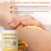 Pâte corporelle au curcuma et à la vitamine E, nettoyage en profondeur, détoxifiante, minimise les pores, 250g, pour spa à domicile, exfoliation corporelle, logo personnalisé OEM