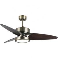 C322 Ventilateur de plafond à led simple avec lumière et télécommande Ventilateur de plafond à pales MDF de 52 pouces avec lumière Ventilateur traditionnel à 3 feuilles