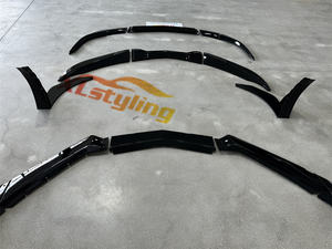 XLstyling ABS labbro anteriore per Chevrolet <span class=keywords><strong>Corvette</strong></span> C6 C7 C8 Splitter nero lucido - Product Image 5