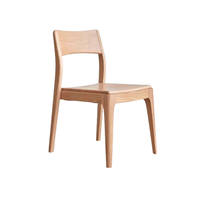 Chaises de salle à manger empilables en caoutchouc et bois massif JP, style nordique de luxe léger, chaises à dossier simple pour salon, table basse, chambre à coucher
