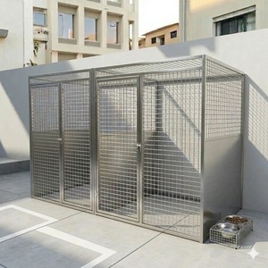 Caseta para Perros de Acero Inoxidable de Primera Calidad, Caseta Grande para Perros de Exterior, Muebles para Perros, Casetas Comerciales para Alojamiento, Uso en Tiendas de Mascotas - Product Image 1