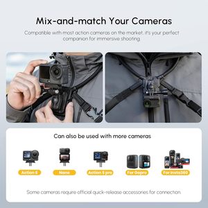 Startrc กล้องแม่เหล็กติดคอสำหรับกล้องแอ็คชั่น <span class=keywords><strong>Osmo</strong></span> 360 /nana/action 6/5 pro/ <span class=keywords><strong>4</strong></span> <span class=keywords><strong>Osmo</strong></span> Pocket 3สำหรับ HERO 12/11/10/9 Quick - Product Image 6