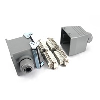 Connecteur robuste BYLJQ HDC HE-032 32/36/40 broches, prise de courant rectangulaire industrielle aérospatiale pour carte de circuit imprimé, IP65 500V 16A, en aluminium