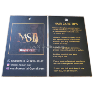 HH-007 Etiquetas Colgantes para Paquetes de Cabello con Logotipo en Papel Dorado Impreso Personalizado, Venta al Por Mayor - Product Image 3