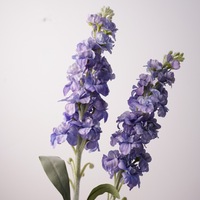 Fleur artificielle violette à tige unique, aspect naturel, jacinthe, fleur de mariage, arrangement floral artificiel