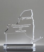 Trophée d'entreprise personnalisé Noble Custom State of New York Acrylic Awards