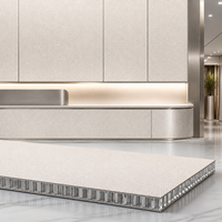 Panel Sarang Lebah Aluminium Motif Bulu Beige Tahan Api, Ramah Lingkungan, Ringan, dan Khusus untuk Pelapis Dekoratif Interior