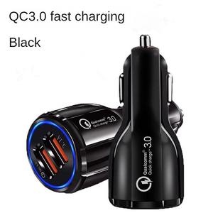 Chargeur de voiture rapide à double <span class=keywords><strong>port</strong></span> USB 18W QC3.0 Chargeur de téléphone portable USB pour téléphone pour Samsung Tablet Output Power Electric Quick <span class=keywords><strong>Char</strong></span> - Product Image 2