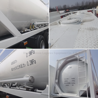 Conteneur-citerne ISO pour transport de ciment en vrac 20 pieds, capacité 25000L, charge 32200KG, marque LISHIXIN, conception 55C, fabriqué en Chine