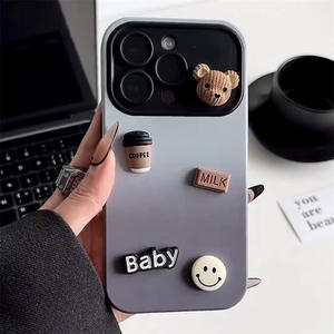 Para Apple 16 Plus Gradient Phone Case Matte Bear iPhone 15 Pro Max Protector <span class=keywords><strong>de</strong></span> <span class=keywords><strong>gama</strong></span> <span class=keywords><strong>alta</strong></span> Café Accesorios Funda para teléfonos <span class=keywords><strong>celulares</strong></span> - Product Image 6