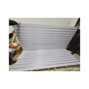 18mm Melamine-Faced Slot Board MDF Slat Wall Panel Sturdy Display Rack for Musical Instrument Display for Showcases