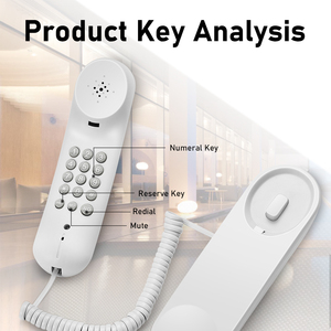 <span class=keywords><strong>Téléphone</strong></span> <span class=keywords><strong>fixe</strong></span> filaire fin pour bureau/mur, avec boutons en silicone durables, vente en gros directe usine, prix avantageux pour hôtels - Product Image 3