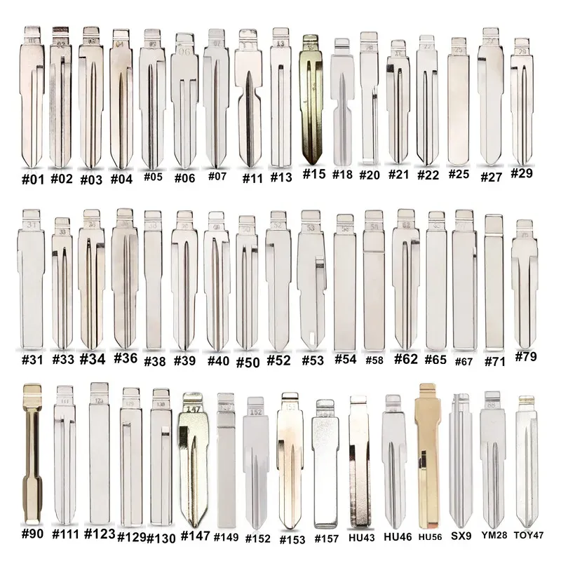 50pcs Silver/Gold <strong>Remote</strong> Car Key Blade Set <strong>Universal</strong> KD Xhorse JMD VVDI <strong>Remote</strong> for for PSA for Citroen for