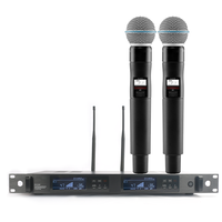 QLXD24 QLX24D BETA58A UHF True diversity Microphone sans fil Cardioïde métal Handheld bodypack Vocal Stage Studio Microphone