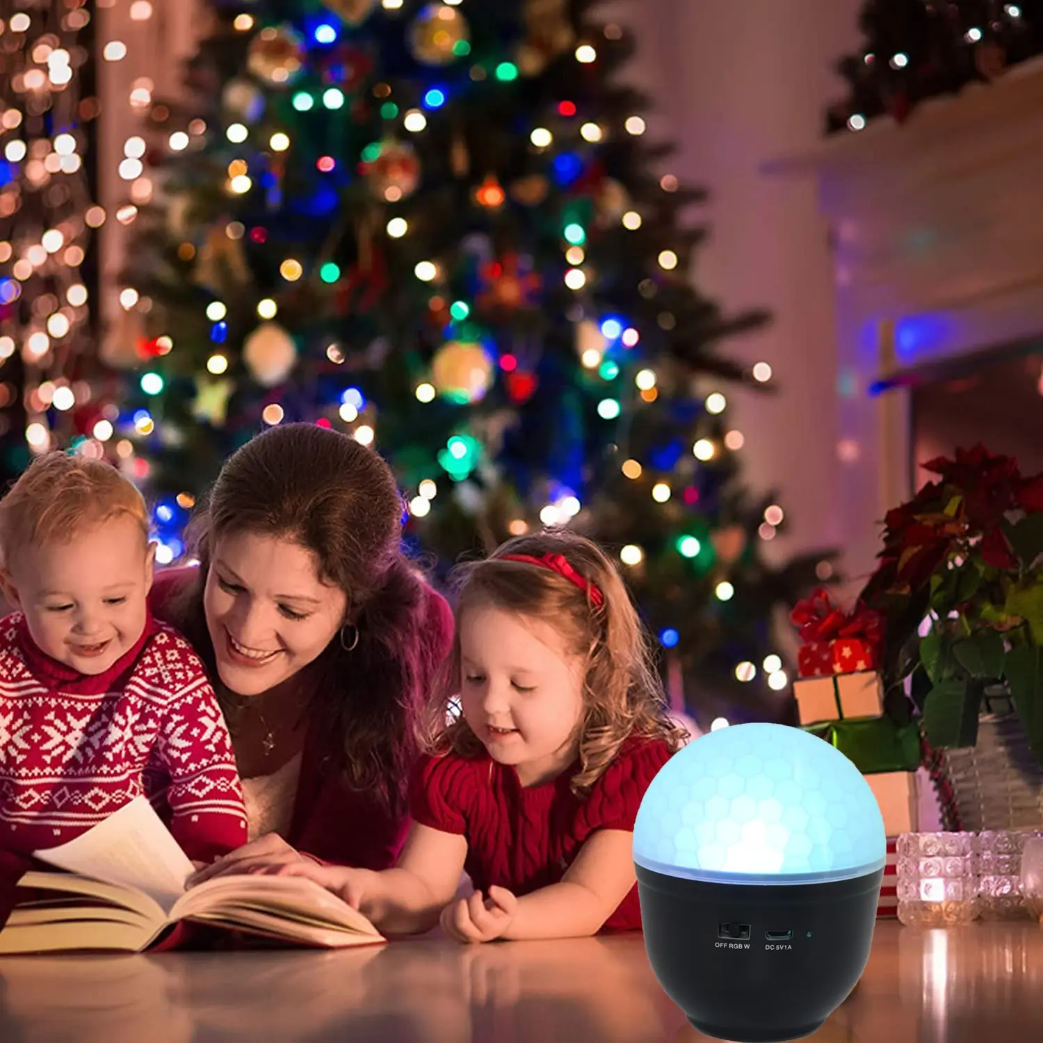 Illuminazione natalizia per feste in discoteca con controllo Timer batteria luce notturna a LED per camera da letto per bambini