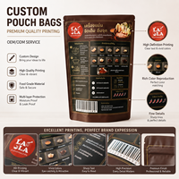 Sachet d'emballage alimentaire sec grande capacité 400g 500g 1kg, pochette à fermeture éclair VMPET haute barrière pour l'emballage de snacks
