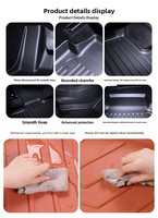 Tapis de sol TPE double couche 11 pièces avec couverture amovible Jeanswest pour Tesla New Upgrade Model 3