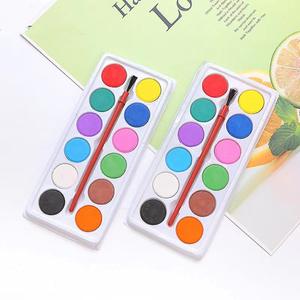 Pigmentos de Acuarela en Polvo Redondos de 12 Colores Sólidos para Dibujo y Pintura con Pincel para Estudiantes - Product Image 5