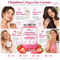 Gummies de Collagène Hydrolysé Végétaliennes Sans Sucre, Riches en Protéines, à Marque Blanche, avec Vitamine C, Biotine et Acide Hyaluronique pour la Beauté