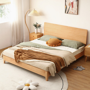 Gỗ sồi giường gỗ rắn cho trẻ em hiện đại và đơn giản phòng ngủ chính 1.5 mét trẻ em giường gỗ nguyên bản - Product Image 4