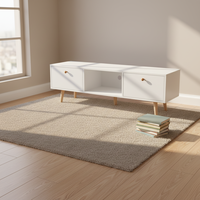 Meuble TV en bois de style moderne pour petits espaces, rangement extensible, mobilier de maison