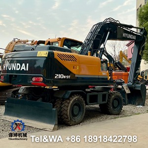 Excavadora de Ruedas HYUNDAI R210W-9T Usada, 21 Toneladas, 124 kW, Motor Diésel Cummins, Excavadora Hidráulica, Maquinaria de Construcción con Cucharón - Product Image 1
