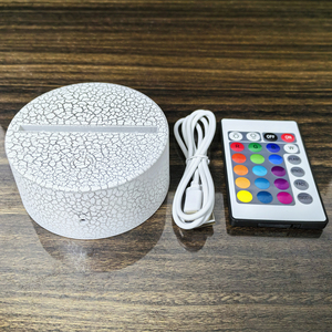 حامل مصباح LED RGB بـ7 ألوان، قابل للتوصيل، مصنوع من البلاستيك ABS، مع قاعدة تعمل باللمس وجهاز تحكم عن بعد، قابل للتعتيم، لإضاءة ليلية ثلاثية الأبعاد - Product Image 2