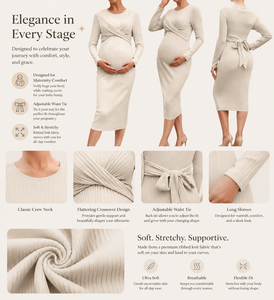 <span class=keywords><strong>Robe</strong></span> <span class=keywords><strong>longue</strong></span> <span class=keywords><strong>moulante</strong></span> unie pour femme enceinte, col rond, ceinture illusion, <span class=keywords><strong>mi</strong></span>-<span class=keywords><strong>longue</strong></span>, hiver, nylon/coton, manches longues, style socialite - Product Image 2