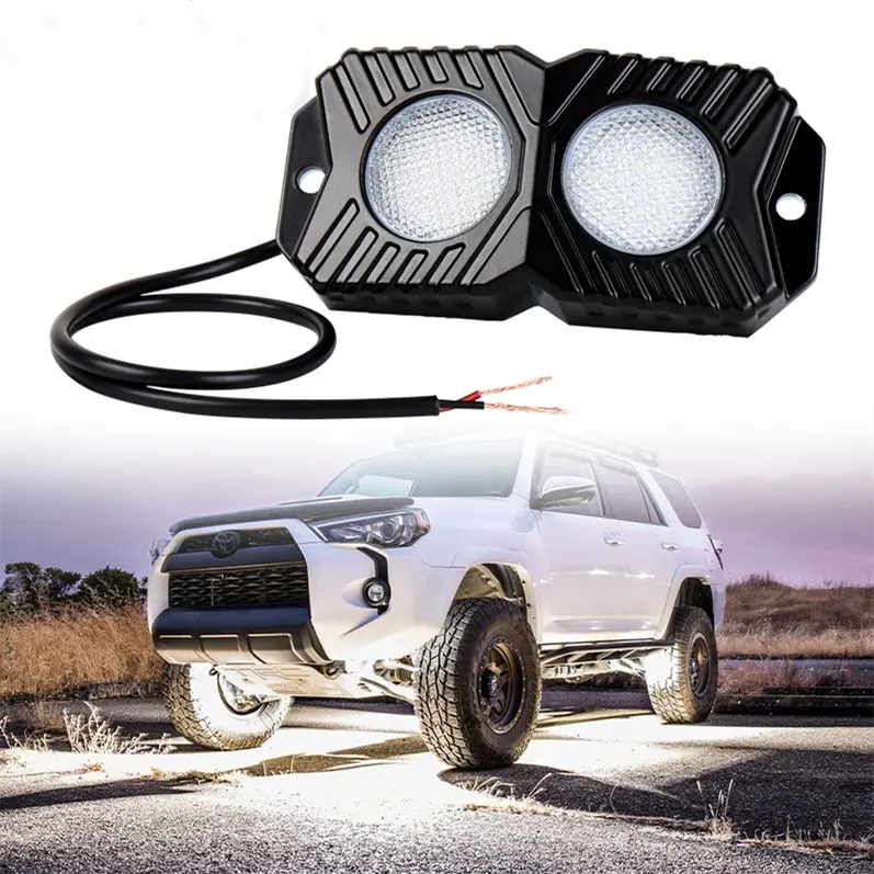 OVOVS Neues LED 12V Rock LED-Licht Mehrfarbig Optional 18W LED Rock Light für 4x4 Truck Cars ATV