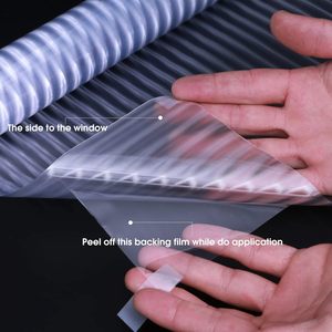 2024 nuevo diseño película de ventana de privacidad película de ventana estriada esmerilada pegatina de ventana adhesiva estática tintado de vidrio de caña para Baño - Product Image 3