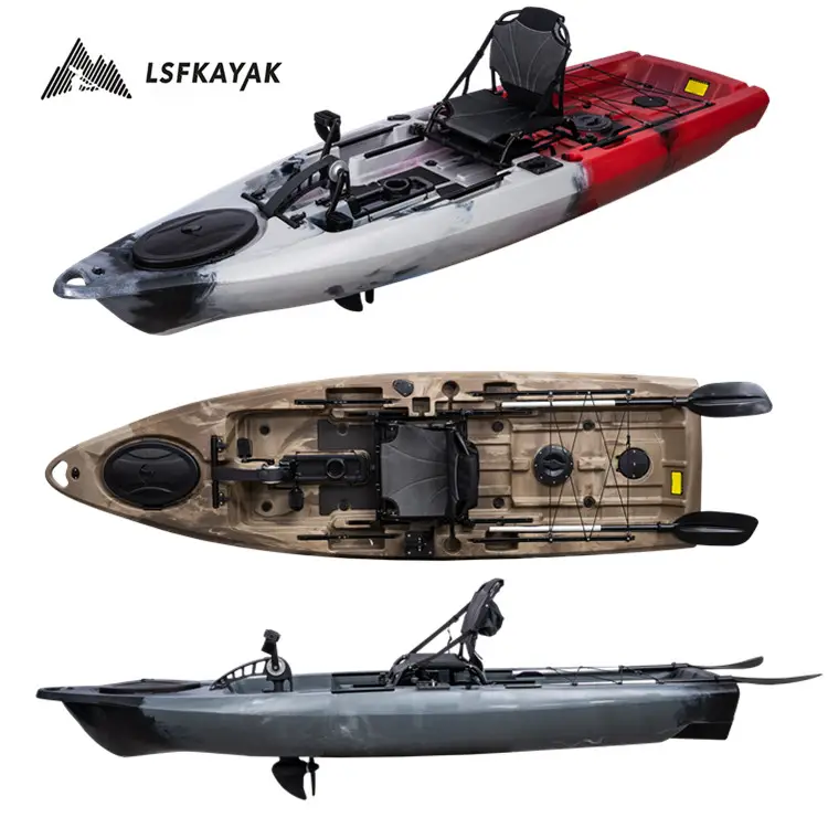 3,28 metros sentarse en la parte superior kayaks océano Río Mar LLDPE pesca kayak/canoa para la venta