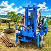Machine de forage de puits d'eau à utilisation facile, profondeur 200M, prix usine, machine de forage de puits CE