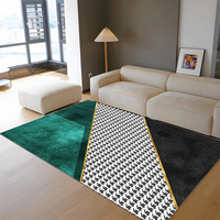 High Quality Soft Large Size Carpet and Velvet Green Carpet for Living Room Event Rugs