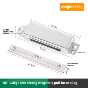 <span class=keywords><strong>Dispositif</strong></span> <span class=keywords><strong>de</strong></span> <span class=keywords><strong>fermeture</strong></span> magnétique pour <span class=keywords><strong>porte</strong></span> d'armoire en acier inoxydable avec une forte force magnétique, design contemporain, anti-bruit et durable - Product Image 3