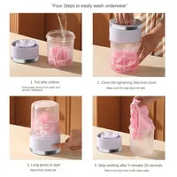 Lavadora Inalámbrica Portátil para Ropa Interior y Calcetines, Mini Lavadora Recargable para Viajes, Hogar y Dormitorio con Taza para Lavandería