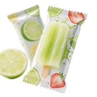 Sacs d'emballage transparents jetables scellés à la machine de qualité alimentaire pour crème glacée et aliments en conserve, série colorée d'été, pour le sucre