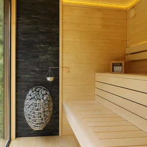 <span class=keywords><strong>Sauna</strong></span> Tradicional Exterior y Bañera de Hielo para Jardín, <span class=keywords><strong>Sauna</strong></span> Exterior con Función de Vapor Seco, <span class=keywords><strong>220v</strong></span>, Relajación - Product Image 4