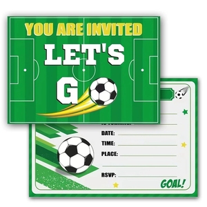 Invitations de fête sur le thème du football avec enveloppes, cartes d'<span class=keywords><strong>invitation</strong></span> sur le thème du sport pour fournitures de fête d'<span class=keywords><strong>anniversaire</strong></span>, décorations pour le jour du match de football - Product Image 3